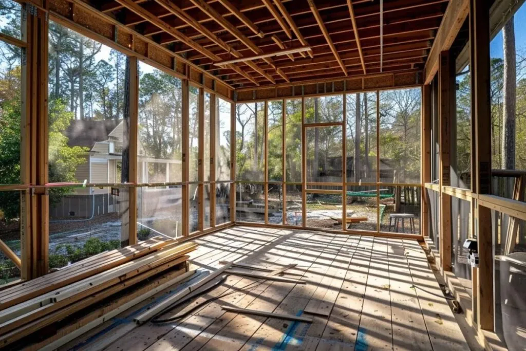 ongoing screened porch addition